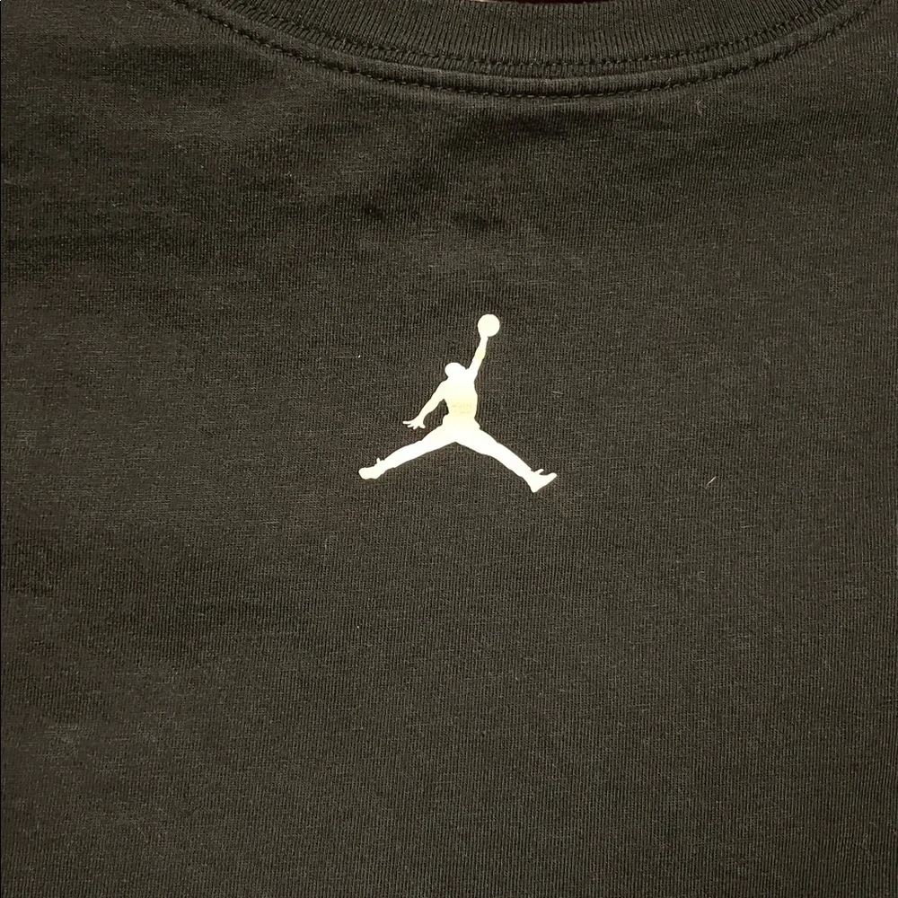 Jordan Black Tee with Red Jumpman Logo